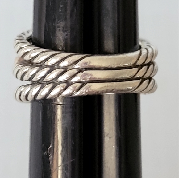 David Yurman Hematite Diamond Onyx Confetti Ring - Picture 6 of 8